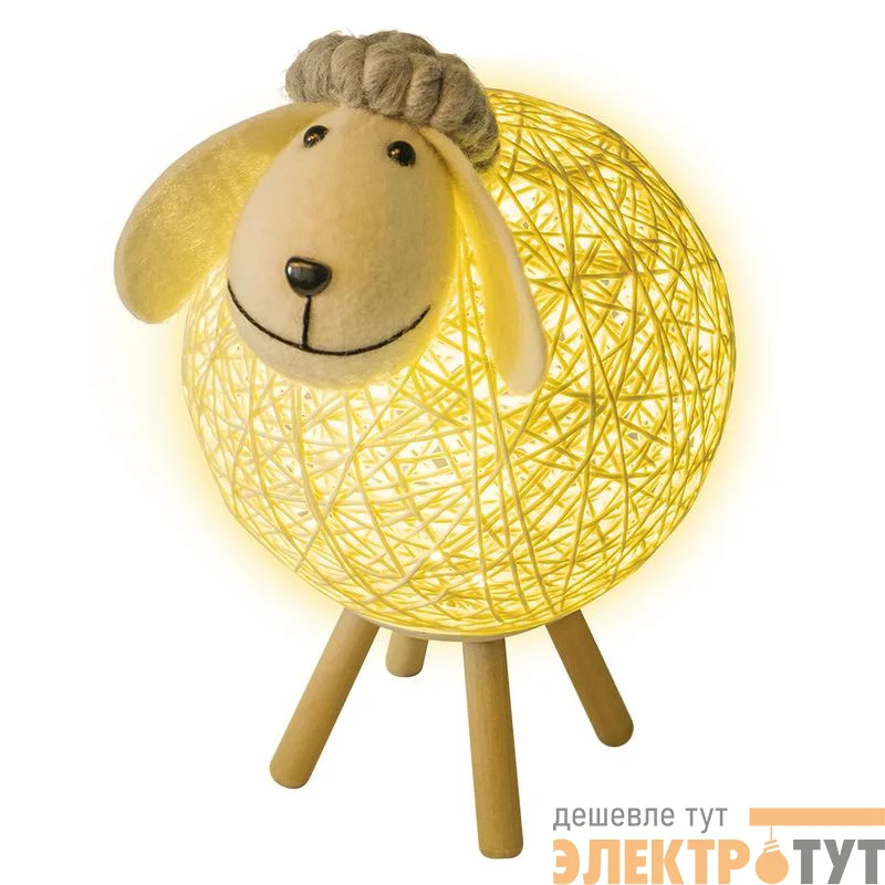 Светильник настольный светодиодный LAMB-USB "Овечка Пышечка" декоративный JazzWay 5038110