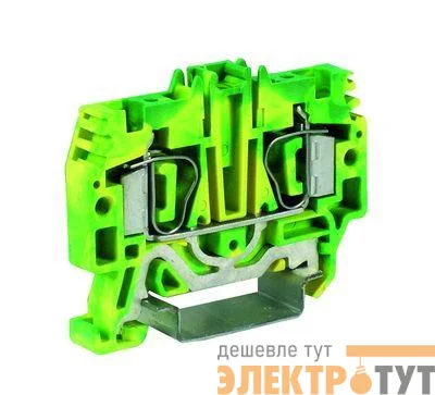 Клемма пруж. HTE.6 6кв.мм для заземл. желт./зел. DKC ZHT320
