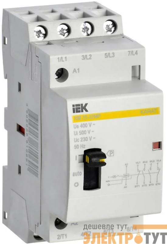 Контактор модульный КМ25-22МР AC с ручным управ. KARAT IEK MKK12-25-22