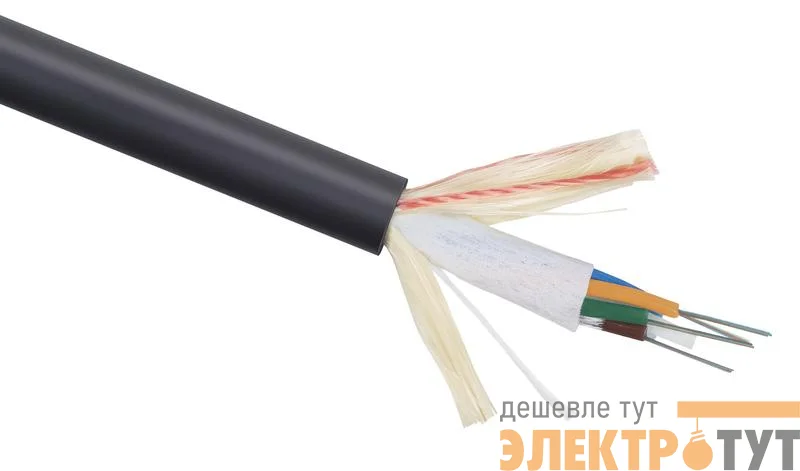 Кабель волоконно-оптический 9/125 одномод. 16 волокон loose tube подвесной для внешн. прокладки -40-+70град.C PE черн. Cabeus 10117c