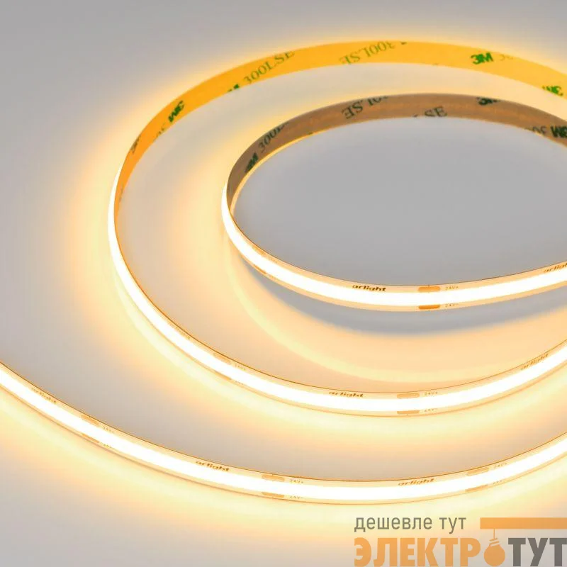 Лента светодиодная COB-X480-8mm 24V Gold 8Вт/м IP20 (уп.5м) Arlight 047746