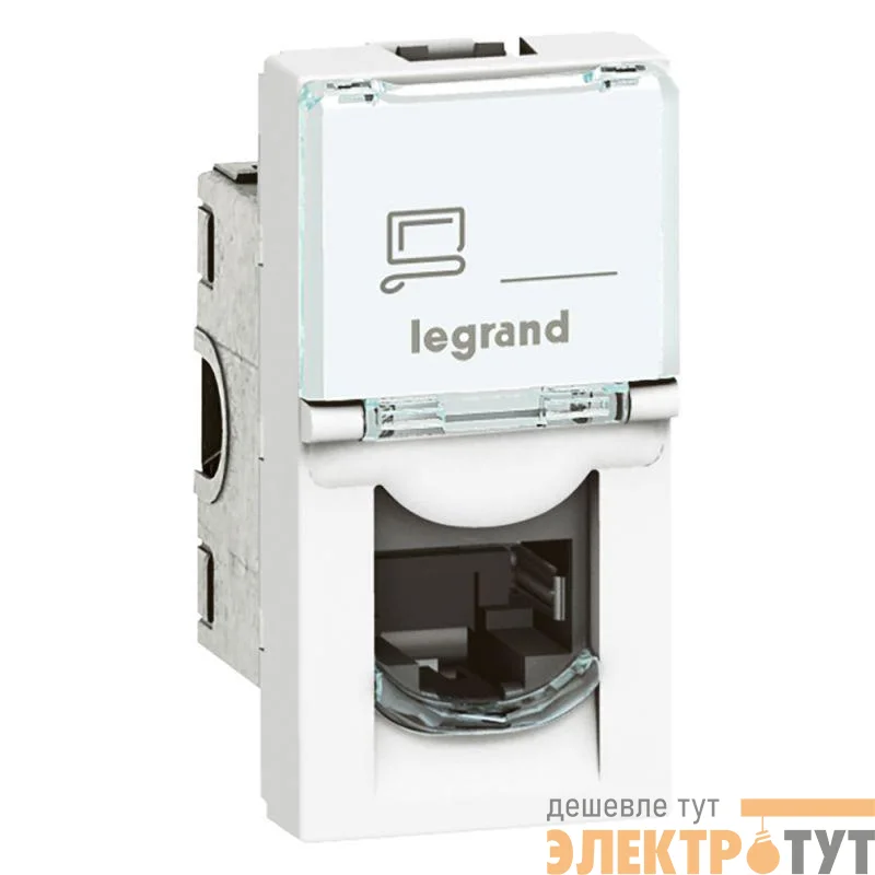 Механизм розетки комп. 1-м СП Mosaic New 1мод. RJ45 5E FTP Leg 78680/76552