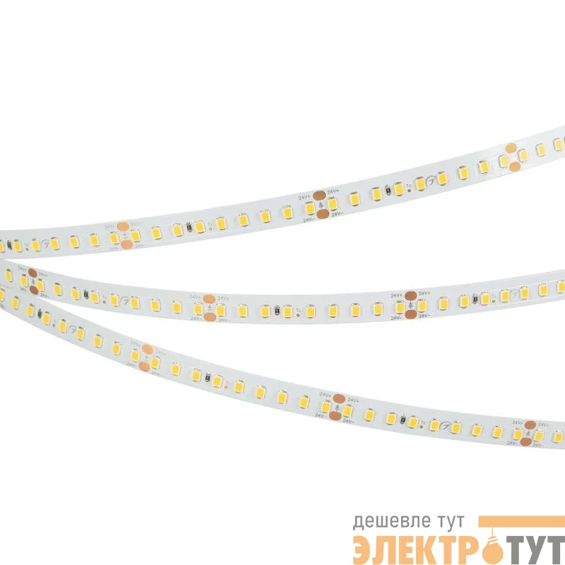 Лента светодиодная RT-A144-10mm 24V White 6000К 7.7Вт/м IP20 2835 высок. эффект. 200лм/Вт (уп.5м) Arlight 038783