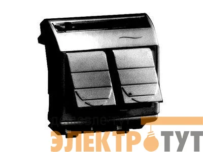 Розетка компьютерная 2-м СП 2мод. Brava RJ45 кат.6 экранир. черн. DKC 77453N