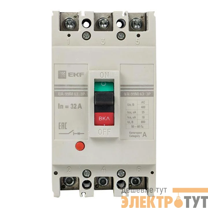 Выключатель автоматический 3п 63/32А 25кА ВА-99М PROxima EKF mccb99-63-32m