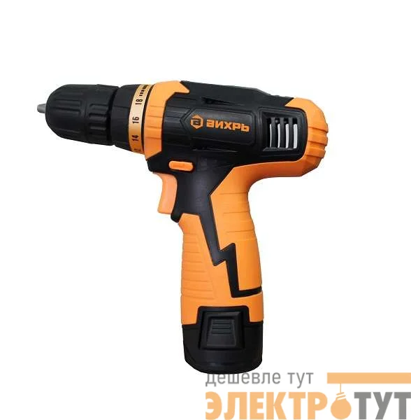 Дрель-шуруповерт аккумуляторная ДА-12Л-2К Вихрь 72/14/7