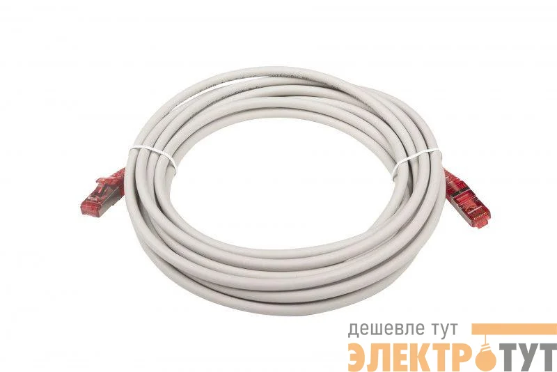 Патч-корд кат.5E F/UTP экранир. LSZH PC-LPM-STP-RJ45-RJ45-C5e-5M-LSZH-GY 5м сер. Hyperline 42339