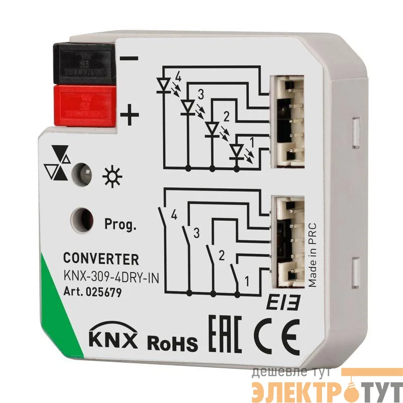 Конвертер KNX-309-4DRY-IN (BUS) пластик INTELLIGENT ARLIGHT 025679