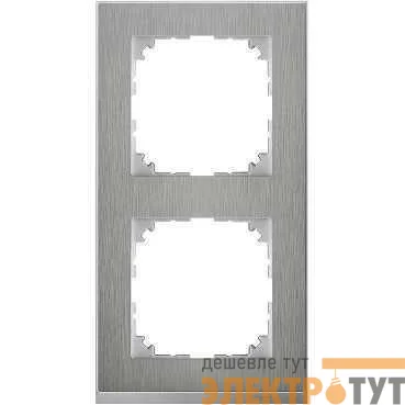 Рамка 2-м M-Pure Decor нерж. сталь/алюм. SchE MTN4020-3646