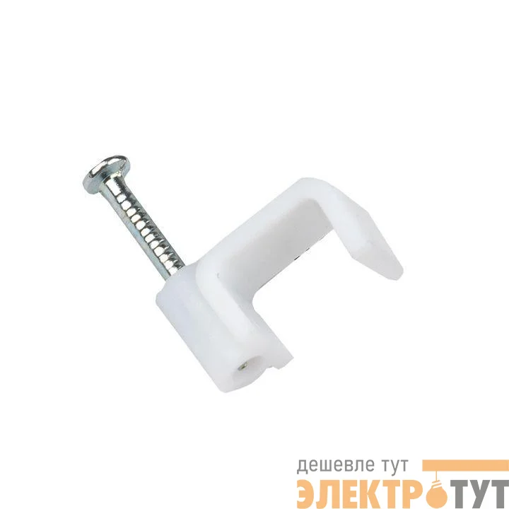 Скоба крепежная квадратная плоская 8мм (уп.50шт) EKF plcn-ss-8
