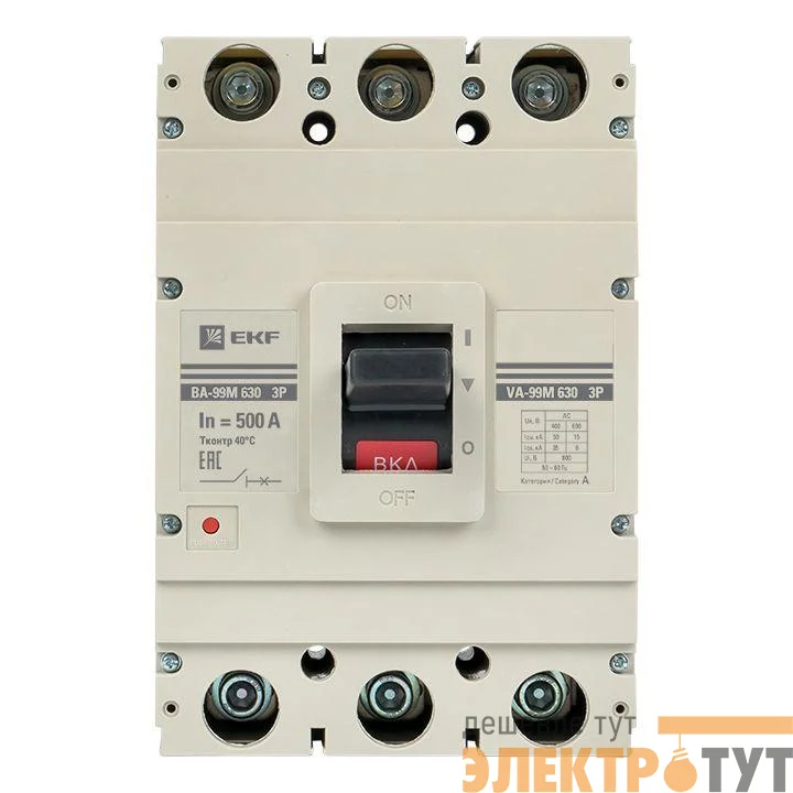 Выключатель автоматический 3п 630/500А 50кА ВА-99М PROxima EKF mccb99-630-500m