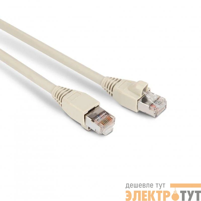 Патч-корд PC-LPM-STP-RJ45-RJ45-C6a-2M-LSZH-GY F/UTP экран. кат.6a LSZH 2 м сер. Hyperline 52121