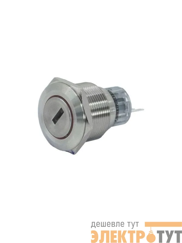 Переключатель GQ22-L-22Y/31/S IP40 2НО+2НЗ на 3 положения с фиксацией замок с ключом I-O-II d22мм метал. Электротехник ET259217