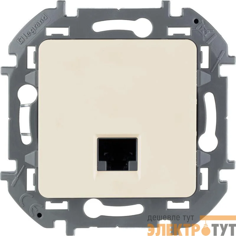 Розетка компьютерная Inspiria RJ45 кат.6 UTP механизм сл. кость Leg 673831