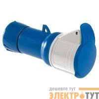 Розетка кабельная 32А 220В 2P+E винт. клеммы IP44 SchE PKF32M423