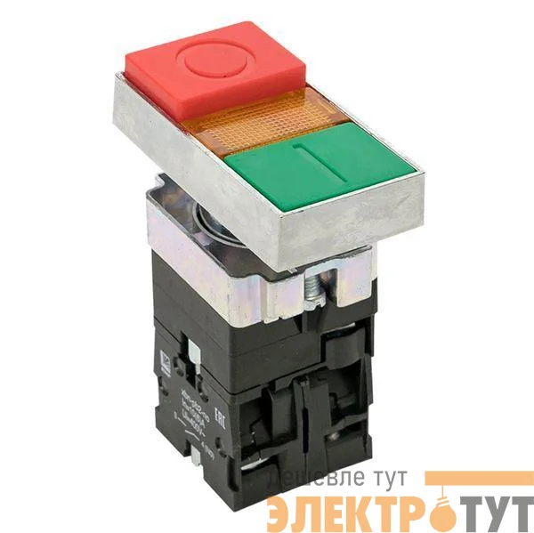 Кнопка LAY5-BW8465 "I-O" прямоугольная 230В NO+NC PROxima EKF pbn-bw8465