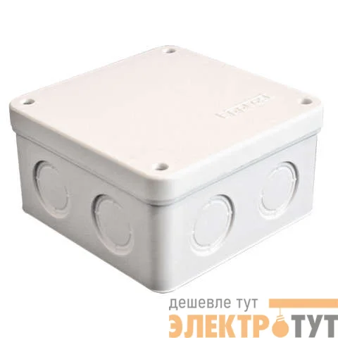 Коробка распределительная ОП 105х105х56мм IP54 7 выходов без гермовводов крышка на винтах бел. Epplast 115061
