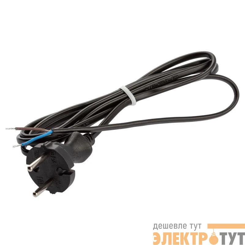 Шнур для бра 1.8м ШВВП 2х0.75 черн. UX-ШВВП-2x0.75-1.8m-B ЭРА Б0051342