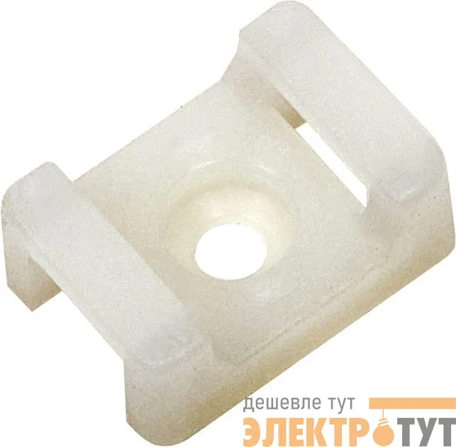 Площадка ПМ 22х16х6 под винт бел. (уп.100шт) IEK UHP33-22-16-6-100-K01