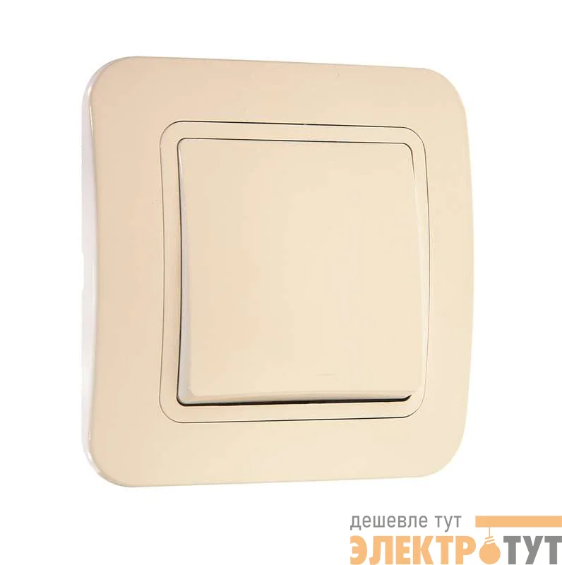 Выключатель 1-кл. СП Lillium 10А IP20 крем. Makel 70201