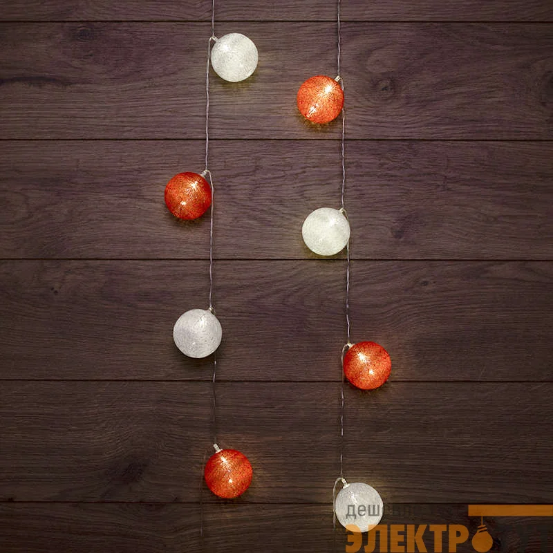 Фонарики тайские "Магия" 3.5м 20LED тепл. бел. питание 2хАА (батарейки не в комплекте) провод прозр. ПВХ NEON-NIGHT 303-088