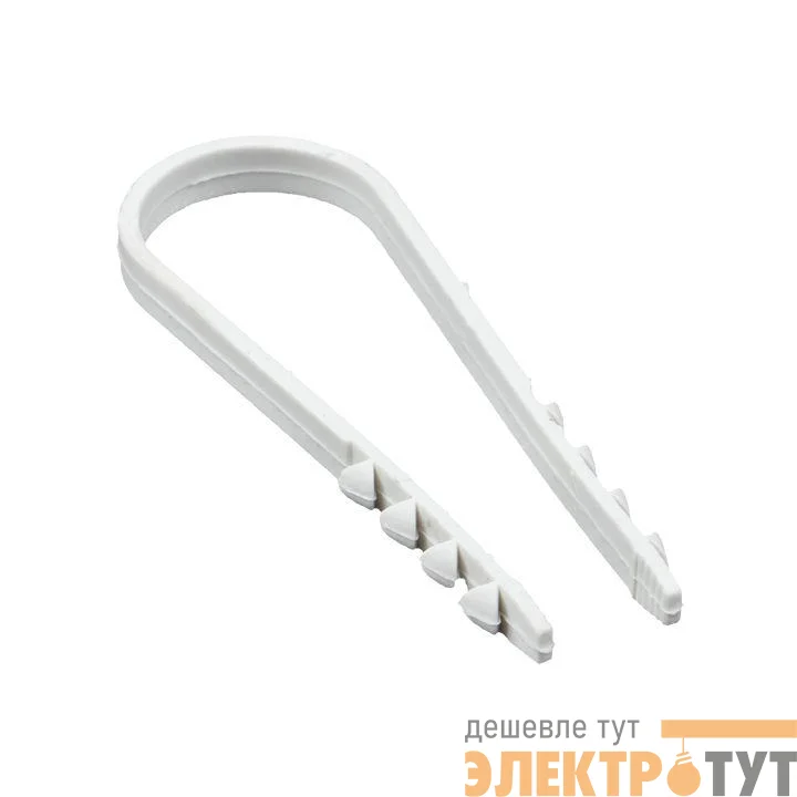 Дюбель-хомут d19-25мм для круглого кабеля бел. (уп.50шт) PROxima EKF plc-ncs50-19x25w