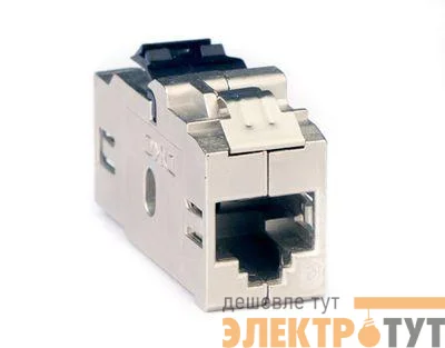 Модуль Keystone RJ45 кат.6 проходной экранированный серебр. DKC RNK6FESL