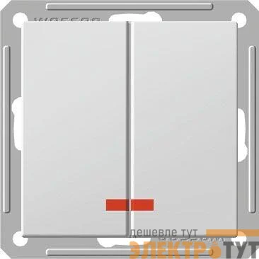 Механизм выключателя 2-кл. СП W59 16А IP20 с индик. сл. кость SchE VS516-251-2-86