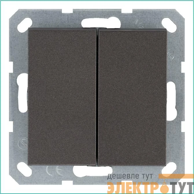 Переключатель проходной 2-кл. 10А IP20 механизм мокко Jasmart G3022Z