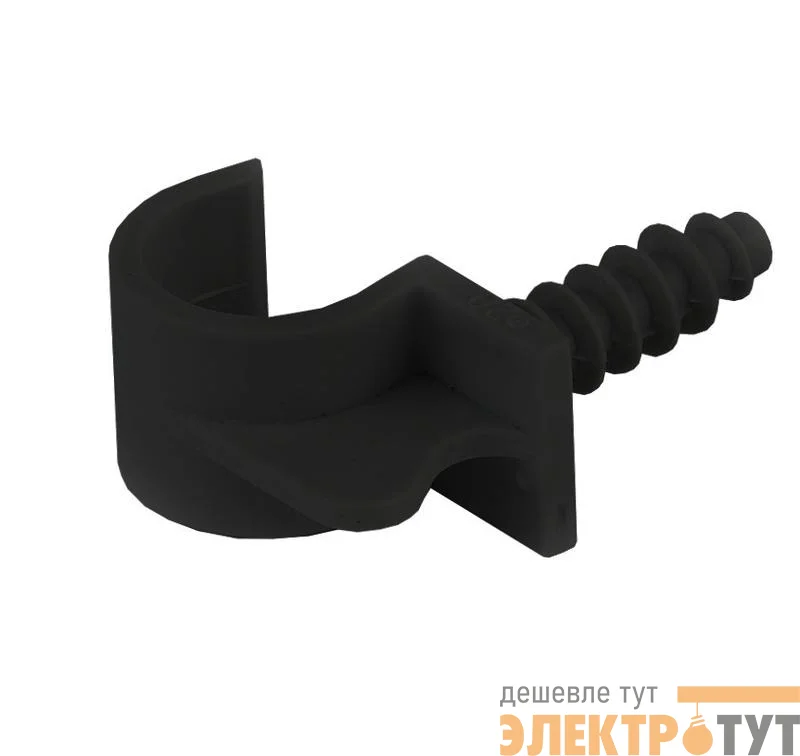 Держатель для труб (клипса) d20мм универс. пластик черн. Ruvinil К01120УЧ