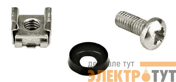 Комплект CNS-M6-16 16мм винт M6; квадратная гайка; шайба Hyperline 48342