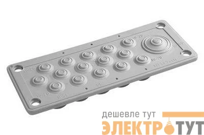 Ввод кабельный пластик V0 UL94. (16 отв.) IP54 DKC R5HTC16