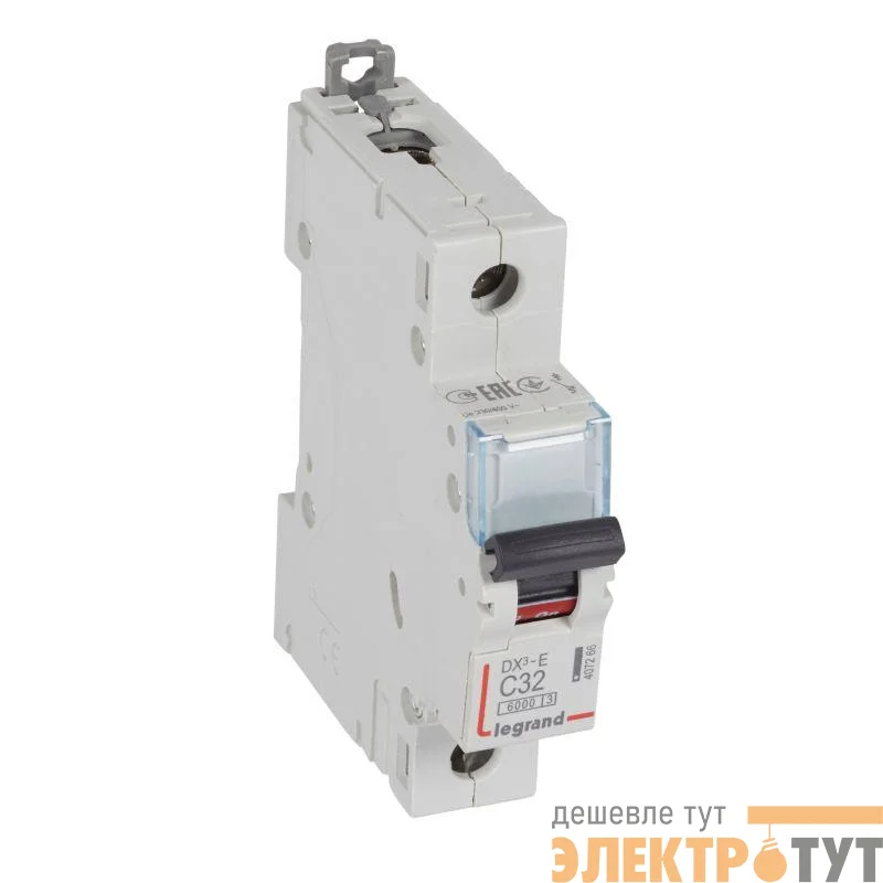 Выключатель автоматический модульный 1п C 32А 6кА DX3-E 6000 1мод. 230/400В Leg 407266