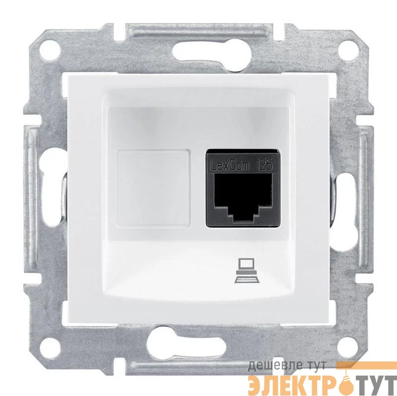 Розетка компьютерная СП Sedna CAT.6 экран. STP бел. SchE SDN4900121