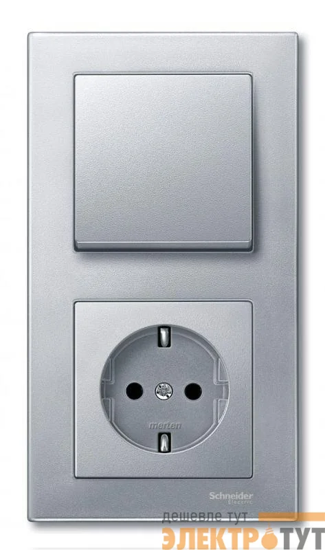Рамка 2-м Merten алюм. SchE MTN486260