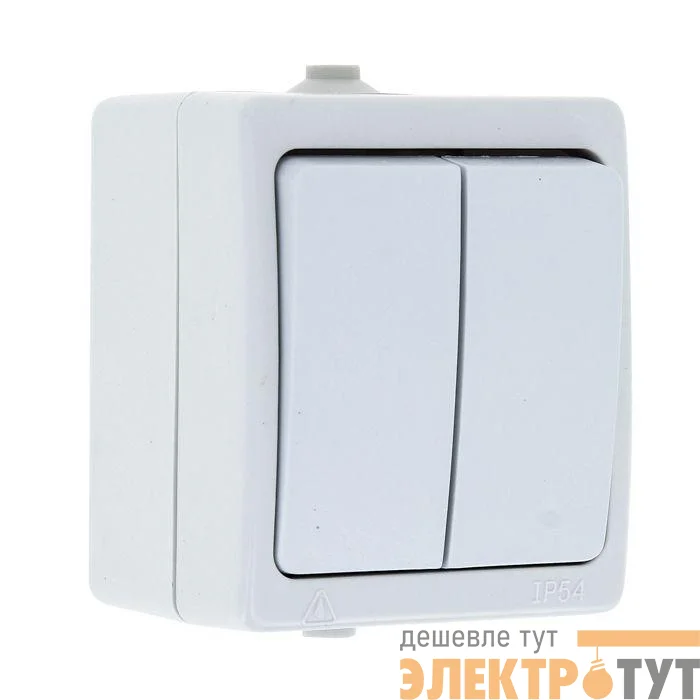 Выключатель 2-кл. ОП Венеция 10А IP54 бел. EKF EVV10-023-10-54