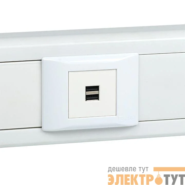 Розетка USB сила тока 2.1А (2 гнезда) без индикатора EKF E2MR2-20USB-10