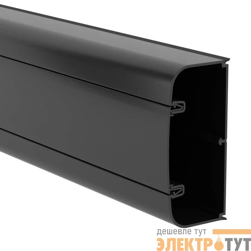 Кабель-канал 110х50 L2000 пластик с фрон. крыш. черн. DKC 01050A