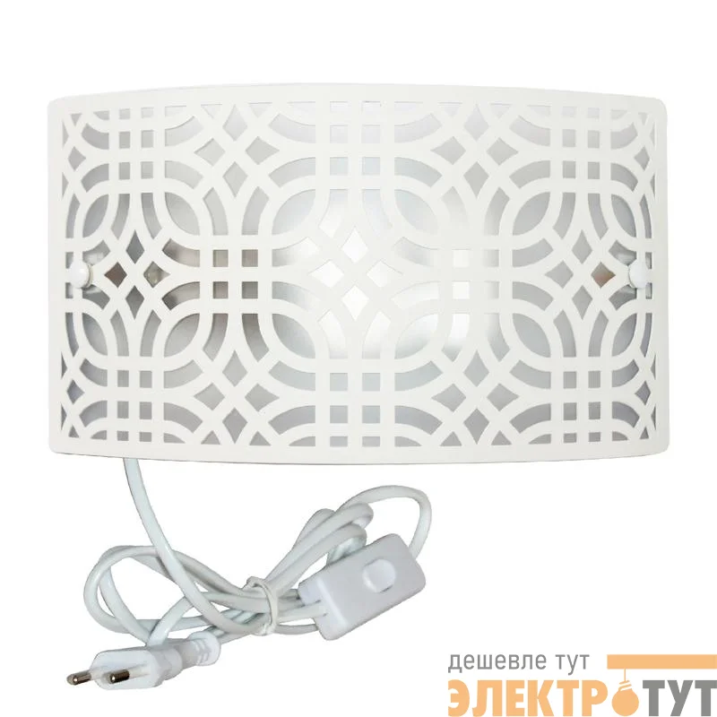 Светильник "Амина" 250х140 НББ 06-40 М42 держ. винт/шнур бел. (ИМ) настенный бел. муар Элетех 1005405252