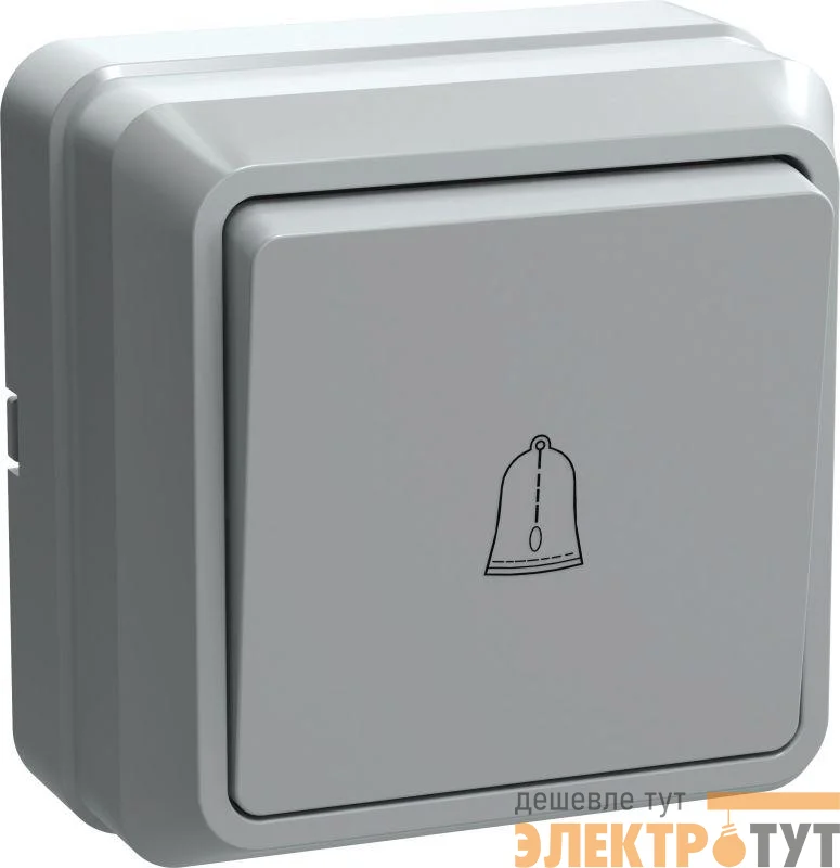 Выключатель кнопочный 1-кл. ОП Октава 10А IP20 ВСк20-1-0-ОБ бел. GENERICA EVO13-K01-10-DC