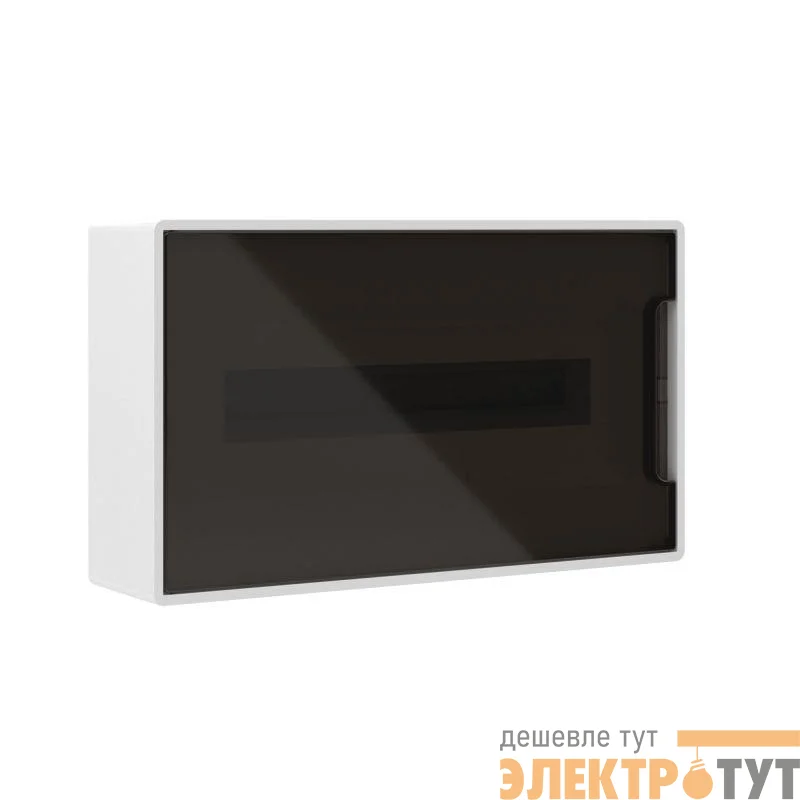 Щиток настенный 18мод. IP41 с тонированной дверцей с 2 шинами PEN на 8+10 отверст. бел. DKC F18W1WD