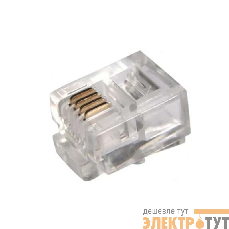 Джек телеф. 6P-4C (уп.100шт) Rexant 05-1012