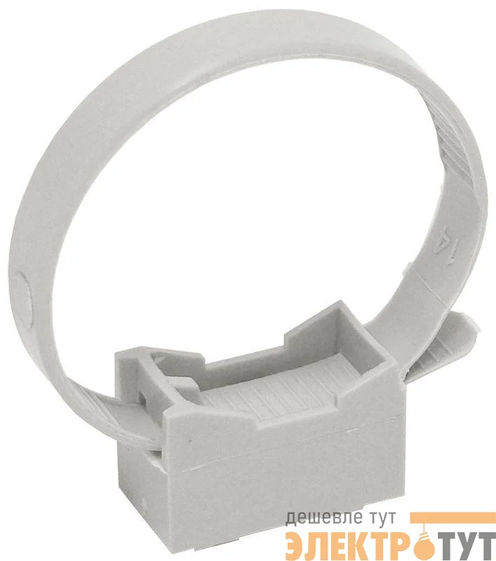 Держатель хомутный для труб со стяжкой d32-63 CFF2 сер. ELASTA IEK CTA10MP-CFF263-K41-100