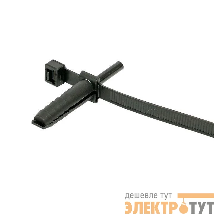 Хомут дюбельный 7х150 черн. (уп.50шт) PROxima EKF plc-nst-7.2x150b