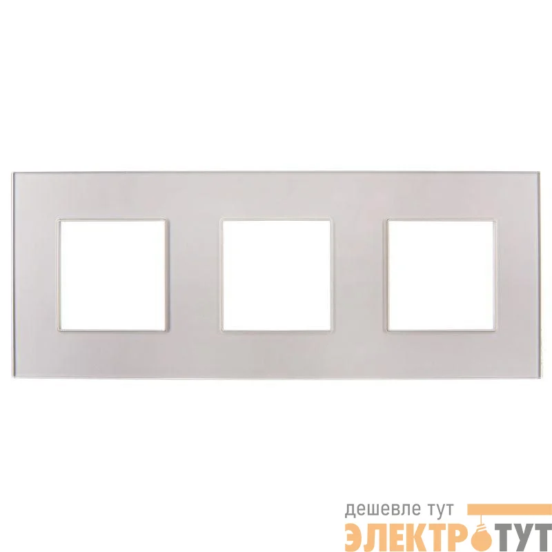 Рамка 3-м SKANDY SK-F23Sh стекло шампань IEK SK-M32-G-K37