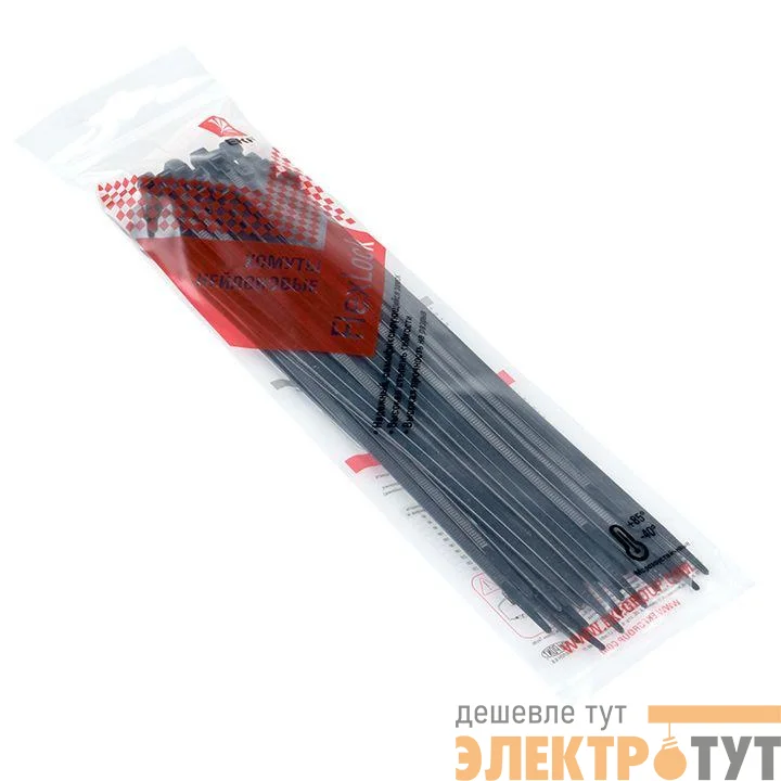 Хомут P6.6 3.6x200 FlexLock стандартный черн. (уп.50шт) PROxima EKF plc-fl-ctsb-3.6x200-r