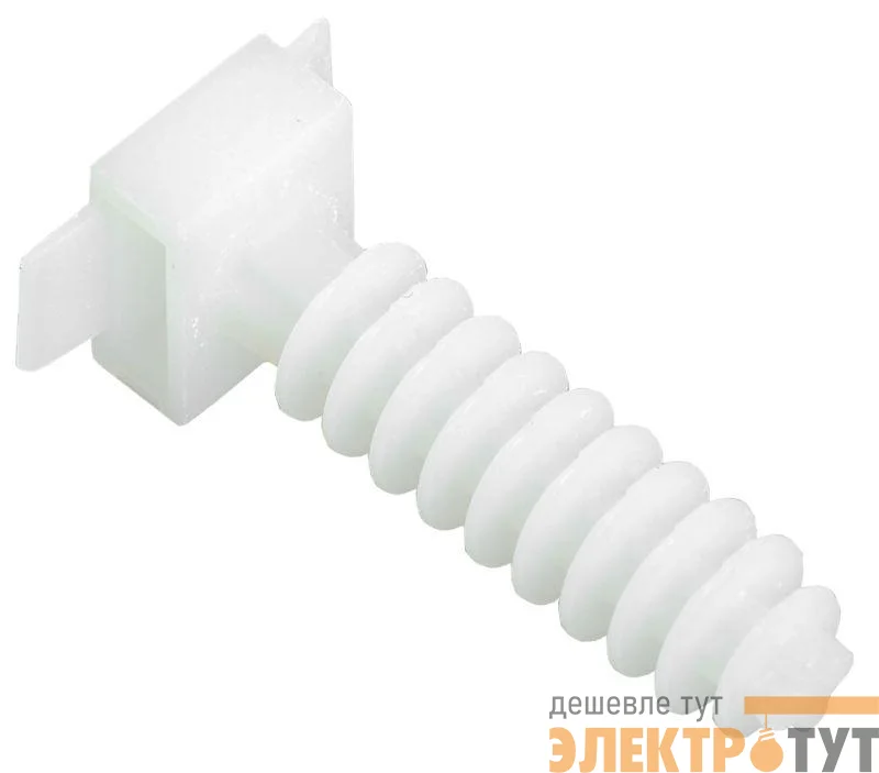 База дюбельная БД 30х10 под хомут бел. (уп.100шт) IEK UHP32-30-10-100-K01