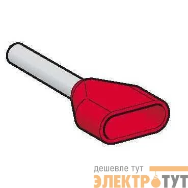 Наконечник кабельный двупровод. 1кв.мм средний красн. SchE AZ5DE010