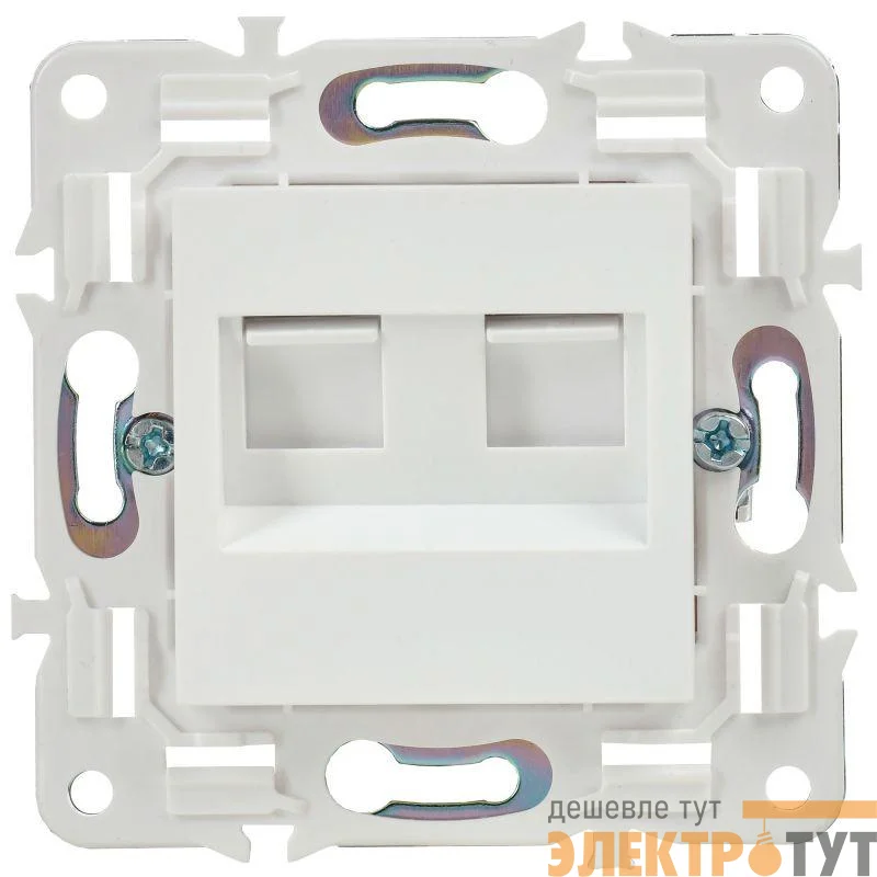 Розетка компьютерная двойн. RJ45 кат.5E SKANDY SK-K03W арктич. бел. IEK SK-K20-1-K01