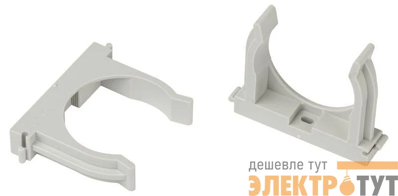 Держатель для труб (клипса) d50мм для прямого монтажа CLIP-50-G-MP сер. (уп.25шт) Эра Б0062028
